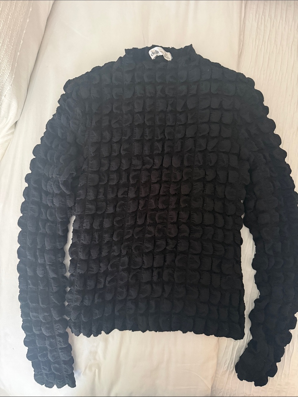 Elodie Black Knit Sweater Top
